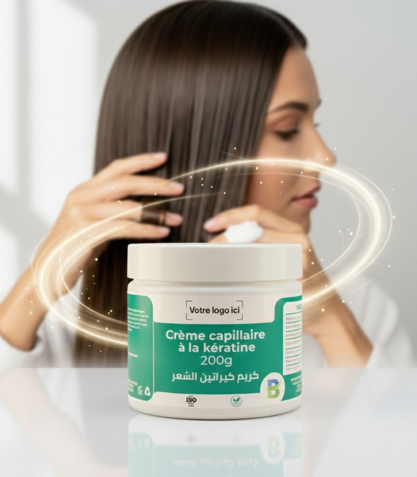 كريم كيراتين الشعر-Crème capillaire à la kératine كريم كيراتين الشعر 200g - الصورة 1