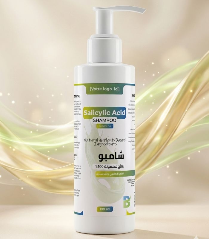 شامبو الشعر الذهبي بالسالسليك Shampooing cheveux dorés à l'acide salicylique شامبو الشعر الذهبي بالسالسليك - الصورة 1