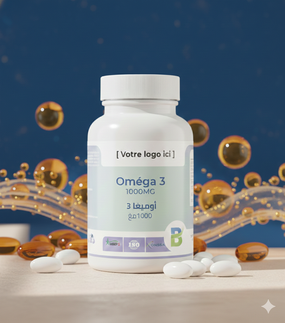 مكمل بأوميغا 3 (1000 ملغ)-Oméga 3 1000mg أوميغا 3 1000mg - الصورة 1