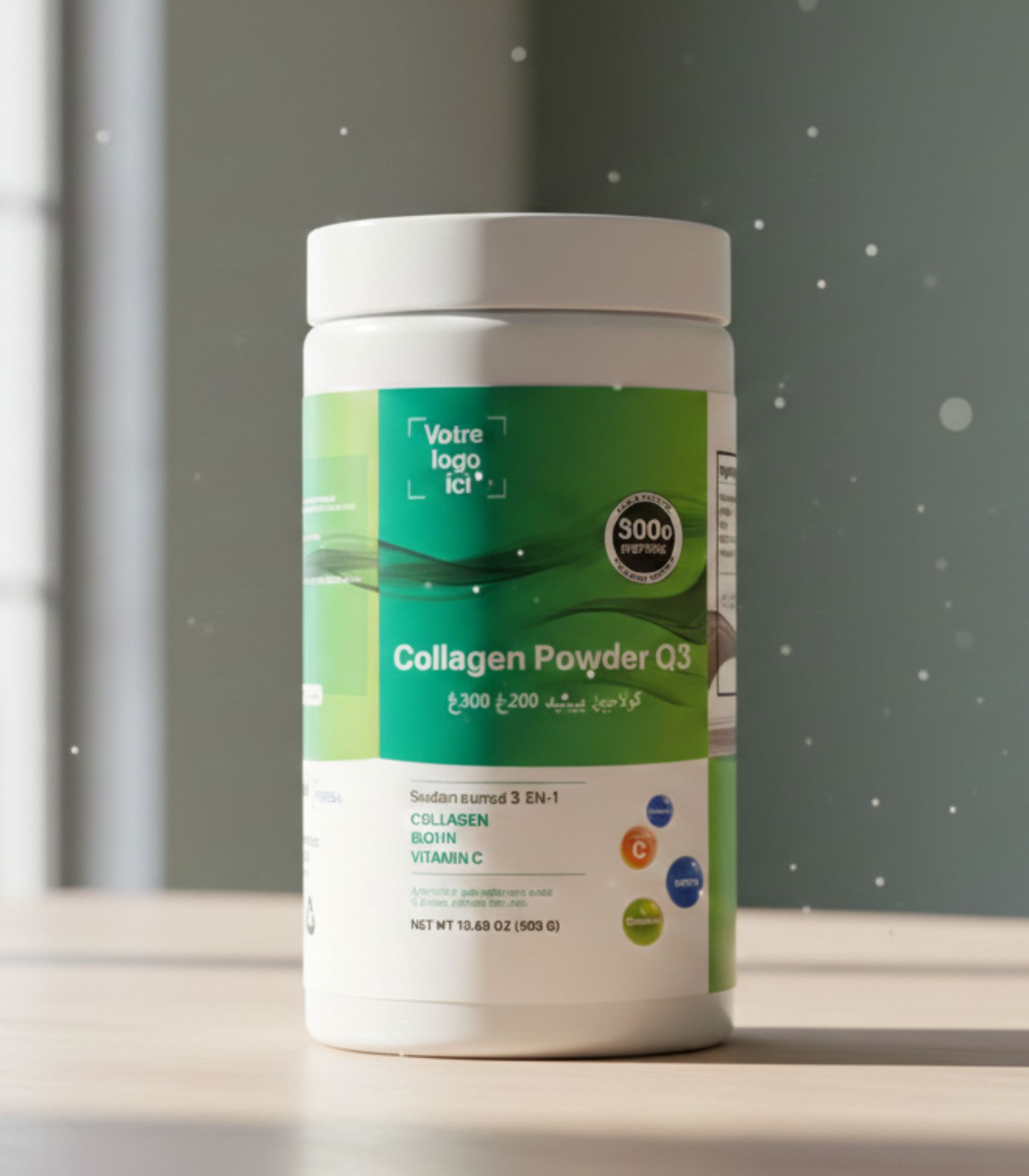 كولاجين بيبتيد 200غ 300غ-Collagen Powder Q3 كولاجين بيبتيد 200غ 300غ - الصورة 1